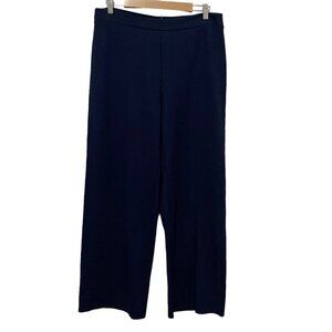 NWT $99 J.JILL WEAREVER COLLECTION LARGE NAVY BLUE PANTS Elastic Large
